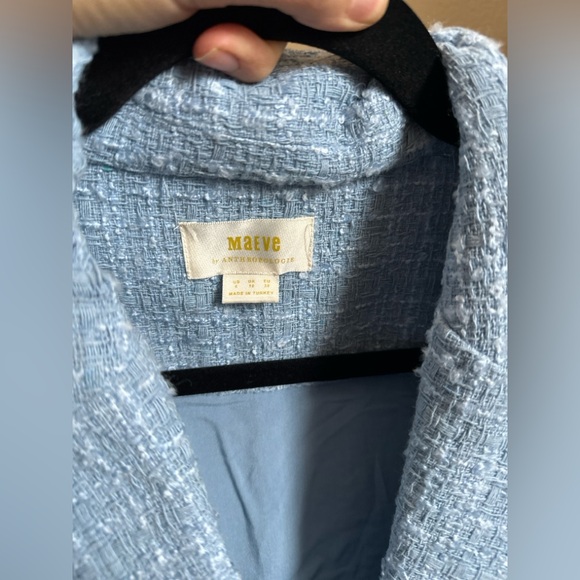 Anthropologie Maeve sleeveless tweed blazer mini dress size 6 NWOT - Picture 2 of 10